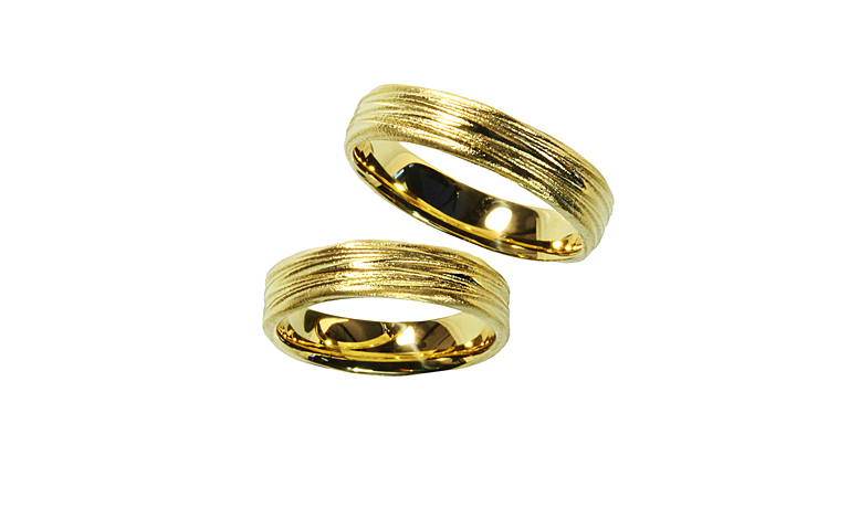 05194+05195-wedding rings, gold 750